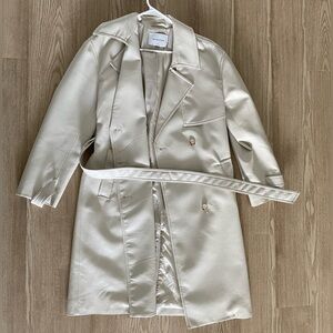Aritzia Cream Trench Coat